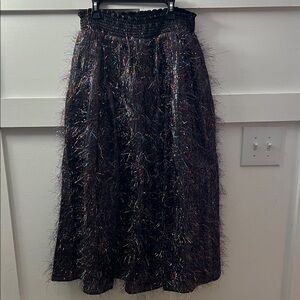 Buru Elegant Black Shimmer Skirt